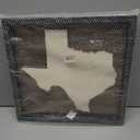 Texas Wood Sign - 16.5" X 15.5” State Map Silhouette Wooden Wall Art - Rustic State Pride Gift and Home Decor From Cranberry Collective