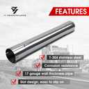 JY PERFORMANCE 5" Muffler Replacement Pipe, 5 Inch Stainless Steel Straight Exhaust Pipe 30" Length