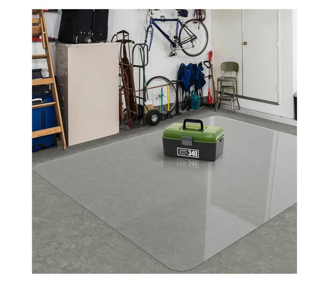 Area Floor Mat for Home, 6'×9' Large Transparent No Slip Waterproof Vinyl Area Rug, Spill Resistant Hard Floor Protector Cover for Bedroom, Easy Clean Splat Mat for Under High Chair