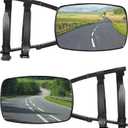 Tow Mirrors,Mirror Extenders for Towing,Universal Clamp-On 360 Degree Rotation Adjustable Trailer Mirrors for Towing,Applicable to the Rearview Mirror of Most Cars,Trucks,and Trailers
