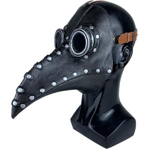 Stegosaurus Plague Doctor Bird Mask Long Nose Beak Cosplay Steampunk Halloween Costume Props Latex Material