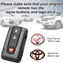 Key Fob Fits for 2004-2009 Toyota Prius, Smart Keyless Entry Remote for Silver Logo only MOZB31EG, 2nd Gen Smart Proximity Remote Control Prius Key 2004 2005 2006 2007 2008 2009