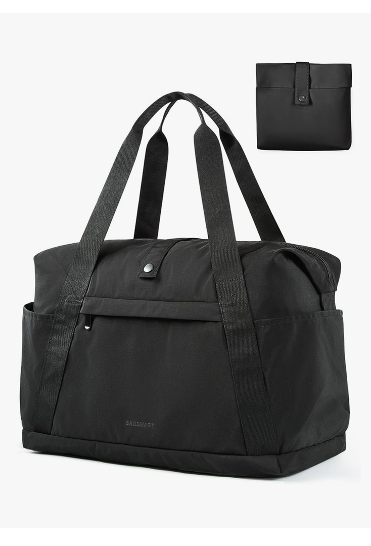 BAGSMART For Spirit Airlines Personal Item Bag, 23L Foldable Weekender Bags for Women Gym Tote Overnight Bag for Travel