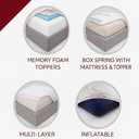 Luxury Egyptian Cotton Sheets Queen Size, Deep Pocket Fitted Sheet Fits 18"-24" Mattress, Soft, Breathable, Hotel Quality Bed Sheets, 4-Piece Queen Set, Light Blue Solid, Cooling Cotton Bedding
