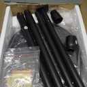 TUTOTAK Tall Round Side Table, Small End Table, Set of 2, Drink Table, Pedestal Side Table, livingroom, Black TB01BK0962