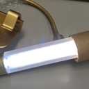 HONWELL Painting Lights Cordless, Dartboard Light with Remote, Rechargeable Picture Light, Picture Frame Lights with 3 Modes 28 LEDs Rotate Head, 360 Flexible Neck,Clip on Display Light for Artwork (Gold)