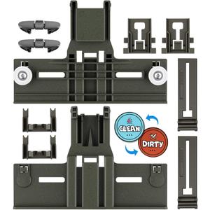 Upgraded W10350375 W10712395 Dishwasher Top Rack Adjuster Parts for Whirlpool WDTA50SAHZ0 Dishwasher Parts WDT750SAHZ0 WDT730PAHZ0 WDT970SAHZ0 Upper Rack Parts,For Kenmore 665 Dishwasher Top Rack Part