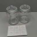 FyndraX Half Gallon Large Glass Jars with Lids, Airtight Storage Clear Containers for Cookie, Candy, Flour, Sugar, Coffee, Food Organization Canisters for Kitchen, Laundry Room and Pantry, Set of 2