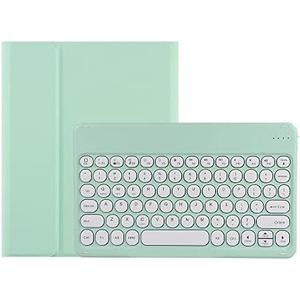 KMXDD Cute Keyboard Case Compatible with iPad Air 11 inch M2/ Air 5th 4th Gen 10.9 inch/iPad Pro 11 inch 4th 3th 2th 1st Gen Keyboard Case Round Key Removable Bluetooth Keyboard Cover (Mint Green)
