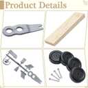 Derby Car Kit Includes Pre-drilled Wedge Block, Wheels and Nail-Type Axels Compatible with Pine Wood Derby Car Kit
