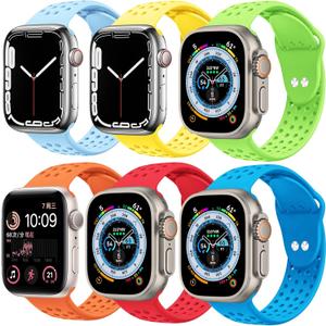 2 x 6 Pack Sport Bands Compatible with Apple Watch 38mm 44mm 40mm 41mm 42mm 45mm 49mm, Soft Silicone Waterproof Replacement Strap Wristbands for iWatch Series 8 7 6 5 4 3 2 1 SE Ultra Women Men