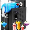SYINTAO 2-in-1 Slushie & Soft Serve Ice Cream Maker, No-Ice-Needed Frozen Drink Machine with LED Display, 6 Preset Modes, Auto-Clean & Delay Timer Gift for Family (Black)