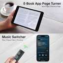 Page Turner for iPad iPhone, Bluetooth Remote Control Short Video Scrolling for TikTok YouTube, iPhone Camera Shutter for Photos & Videos, Music Switcher - 33ft Range, Type-C, with Big Quiet Buttons
