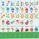 American Mahjong Sets 160 Mahjong Tiles Melamine Engraved Mah Jong Ideal for Home & Party Games(Animal Theme,Green)