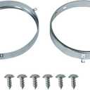 7" Headlight Bulb Retaining Retainer Trim Ring Set For Chevy Camaro Oldsmobile - Headlight Three Tab Retaining Ring Set