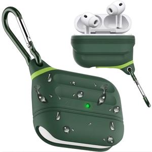 for AirPods Pro 3 Case Silicone - Waterproof, Shockproof, Drop Protection, Textured Design, Wireless Charging Supported, One-Piece Folding Design with Carabiner for Apple AirPods Pro 3rd Gen