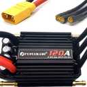 120A Waterproof Brushless ESC Electronic Speed Controller with 5.5V/5A BEC and XT90 4.0mm Banana Head Connector for Model Ship RC Boat