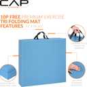 CAP Barbell All Purpose Folding Anti Tear Exercise Training Aerobic Fitness Gym & Gymnastics Balance Mat | Multiple colors, 72"Lx24"Wx2"