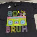 Retro 80s Bruh Outfits for Boys 1980s Party Outfit Eighties T-Shirt Size Medium, Black 