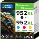 952XL Ink Cartridges Compatible for HP 952 Ink Cartridges Combo Pack Work with HP Printer OfficeJet Pro 8710 7740 8702 8715 8720 7720 8730 Printer Ink Black Color Cyan Magenta Yellow 952 Ink (4 Pack)