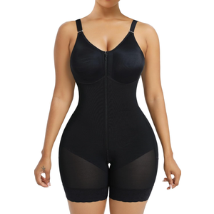 YIANNA Fajas Colombianas Postpartum Shapewear for Women Tummy Control Butt Lifter Body Shaper with Zipper Crotch, S