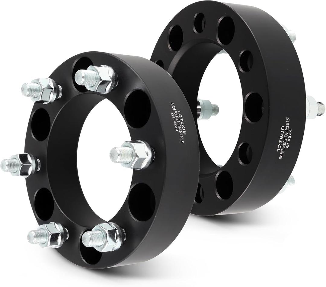 SCITOO 2Pcs 1.5 inch Wheel Spacers 6x5.5 to 6x5.5 with Studs 12x1.5 Bore 108mm Compatible with for Toyota 4Runner 1988-2022,for Mitsubishi Montero Sport 1997-2021