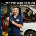 100PCS Nylon Universal Cable Tie Buckle Zip Ties - Heavy Duty Self-Locking Cable Tie Buckles Clips for Car Auto Bumper Fender Repairs, Multipurpose Plastic Fasteners for Automotive Use