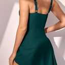 Eomenie One Piece Swimdress Swimsuits for Women Tummy Control Swim Dresses Skirt Bathing Suit