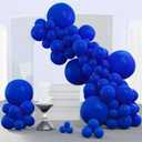 PartyWoo Royal Blue Balloons 140 pcs Different Sizes of 18 12 10 5 Inch Dark Blue Matte Balloon Arch Kit Garland for Graduation 4th of July Baby Shower Birthday Party Decorations Blue-Y59