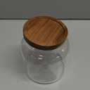 1PC Glass Storage Jars with Airtight Lids, 45 fl oz (1400ml) coffee container with Wooden Lid, Glass Pantry Canister for Beans, Rice, Sugar and etc