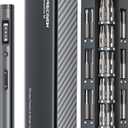 3.7V Mini Electric Screwdriver, 57-in-1 Magnetic Screwdriver Set, Precision Screwdriver Set, Cordless Screwdriver with LED Light, 3 Torque Settings Repair Tool Set for Phone Camera Laptop Watch (Black)