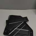 deli Mesh Magazine File Holder, Desk Organizer File Folder Document Rack for Office Organization and Storage, 3 Vertical Compartments, Black