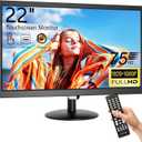22-Inch Touchscreen Monitor FHD 1920x1080P 75 Hz Computer Monitor PC Monitor with HDMI, BNC, VGA,Multi-Touch Display, Adjustable Angle, Built-in Speakers