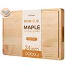 Maple Cutting Board 24 in Feet Over Sink, 24"L x 18.1"W