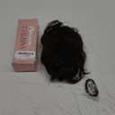 CJL HAIR Claw Clip Short Ponytail Hair Extensions DIY Bendable Metals Messy Bun Hair Piece for Wonen Wavy Curly Synthetic Fake Hairpieces Dark Brown