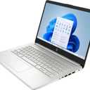 HP Ultra-Portable Laptop for Student and Business - 14" HD Display Intel 4-Core N150 Windows 11 Pro 1-Year Microsoft Office 365 32GB RAM 128GB UFS + 256GB MicroSD Silver
