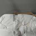APSMILE Oversized King Luxury Organic Cotton All Season Down Feather Fibers Comforter, High Fill-Power Medium Warmth Duvet Insert (120x98, Ivory White)