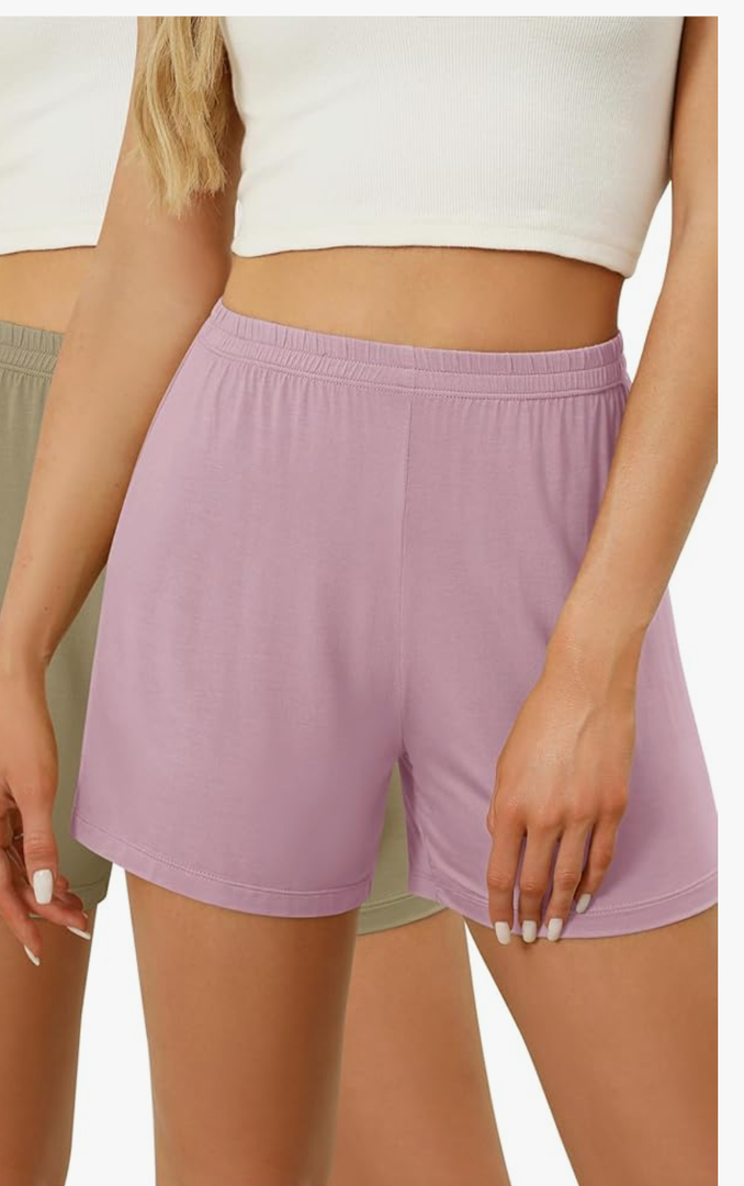 Women's Pajama Boxer Shorts 2025 Casual Summer Fall Comfy Lounge Shorts High Waist Pj Sleepwear Stretch Sleep Bottoms M