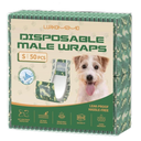 Dog Diapers Male,50 Count Small Male Dog Diapers Disposable for Doggie & Puppy,Ultra Absorbent Male Dog Wraps,Belly Bands for Male Dogs with Wetness Indicator 