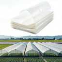 Greenhouse Plastic Sheeting 12 x 25ft - 6 Mil Clear Polyethylene Film, UV Resistant & Anti-Drip Heavy Duty Plastic Cover - Multi-Purpose Clear Tarp for Garden, Agriculture, and Construction (5-Layer)