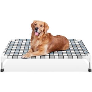 Elevated Outdoor Raised Dog Bed Outdoor Dogs Bed Lifted Pet Hammock Bed Dog Cot for Large Pet Taste Life, Start with A Pet Bed 39'' x 27'' x 6.5''