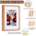 5x7 inch Natural Wood Picture Frame, Natural Beech Wooden Frame, Display Pictures 3.5x5 with Mat or 5x7 Without Mat, for Tabletop Display Home Decor Wood Photo Frames