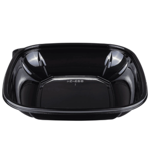 24 oz 7x7 RPER Square Bowl Base Black 300 count