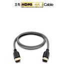 PowerBear 4K HDMI Cable 3 ft 2 Pack| Short Hdmi Cable, Braided Nylon & Gold Connectors, 4K @ 60Hz, Ultra HD, 2K, 1080P, ARC & CL3 Rated | for Laptop, Monitor, PS5, PS4, Xbox One, Fire TV, & More