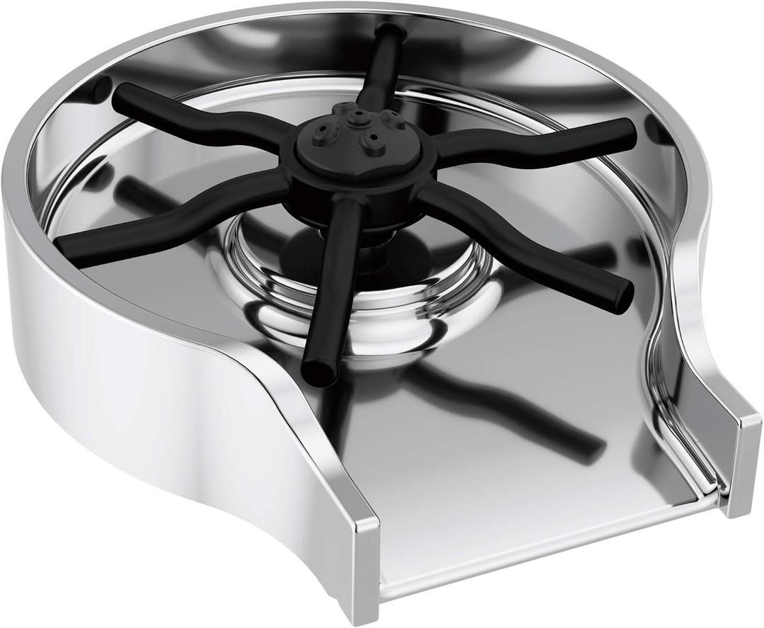 Delta Chrome Metal Glass Rinser for Kitchen Sink, Cup Washer for Sink, Bottle Washer, Chrome GR250