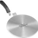 ACTIV CUISINE 7.9 Inch Heat Diffuser for Glass Cooktop, Stainless Steel Induction Adapter Simmer Plate, Gas Stove Converter Disk with Detachable Handle
