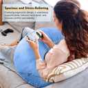 vamorry Gaming Pillow Arm Support Pillow for Bed & Sofa: Ergonomic U-Shaped Lap Pillow with Elbow Rest for Adults & Kids - Reduces Arm Pain & Fatigue During Gaming, Reading, Working & Crocheting