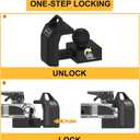 Heavy Duty Trailer Hitch Lock for 2 5/16" Ball Coupler - Adjustable Locking Mechanism Design - Anti-Theft Solid Steel Coupler Lock for RV, Boat, Camper Trailer