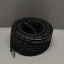 YAMATIC 3/8" Pressure Washer Hose 100 FT,4000 PSI Steel Wire Braided with 360 ° Swivel 3/8" Quick Connect, Rated 212°F Hot/Cold Water, Steel Braided Rubber Hose for Professional Gas Cleaning