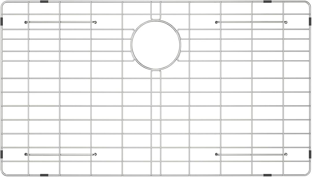 Sarlai Bottom Grid, Grate Rack for Kitchen Sink 30-3/5 x 17-2/5, Rear Drain